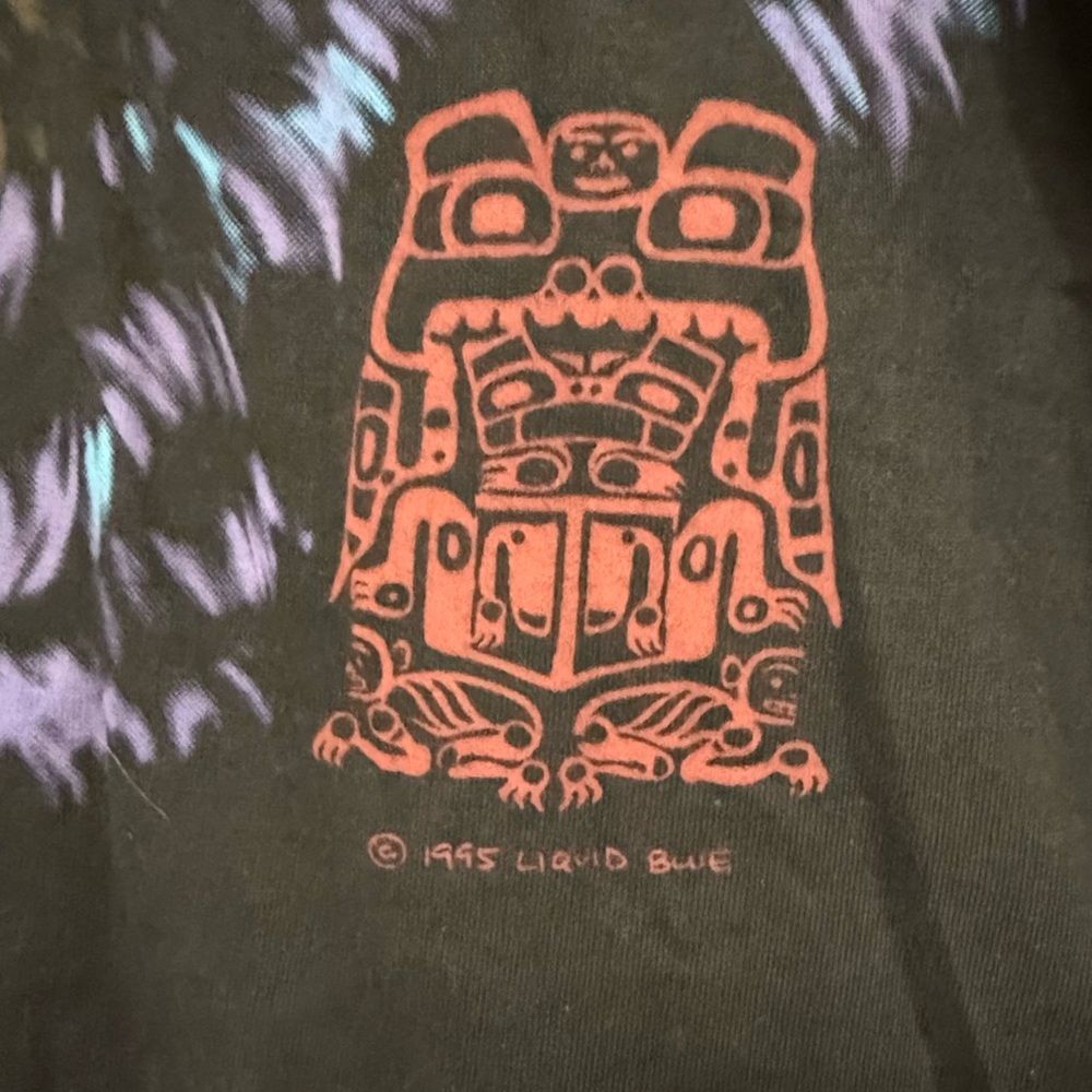 Rare Liquid Blue 1995 All Over Print Grizzly Bear John Connell Tee Size XXL. - Picture 5 of 11